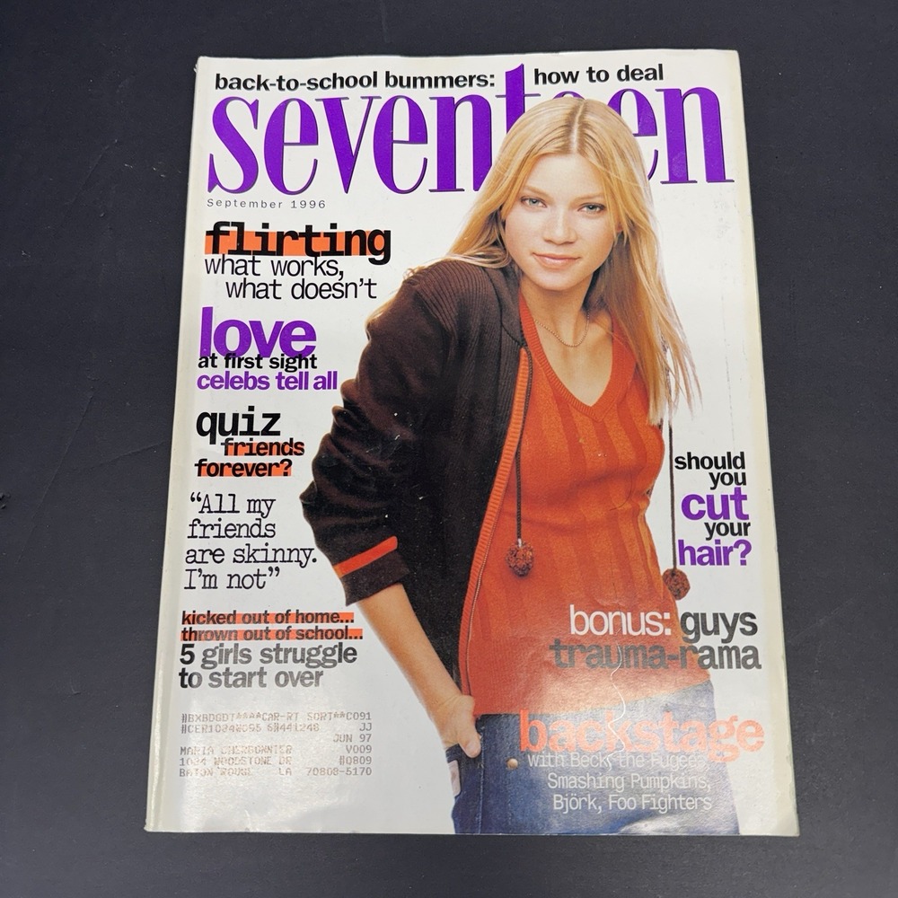 AMY SMART September 1996 SEVENTEEN Magazine BJORK / FOO FIGHTERS / BECK / FUGEES